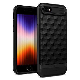 Чехол для iPhone 7, 8, SE 2020, SE 2022 гибридный Spigen Caseology Parallax матовый черный