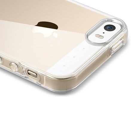 Чехол для iPhone 5, 5S, SE гелевый тонкий Spigen SGP Capsule прозрачный
