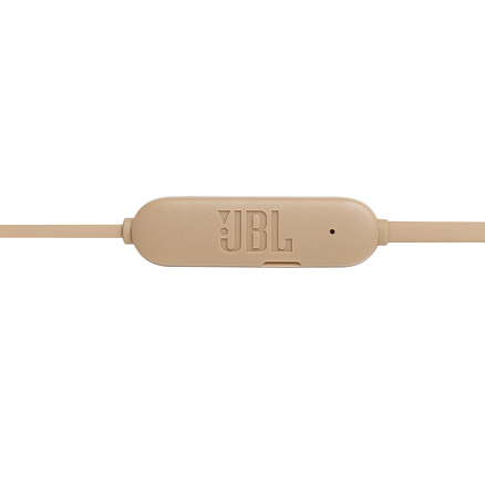 Наушники беспроводные Bluetooth JBL Tune 215BT вкладыши с микрофоном и пультом бежевые