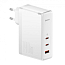 Зарядное устройство сетевое с USB и двумя Type-C входами с кабелем 5A 140W Baseus GaN5 Pro (быстрая зарядка QC, PD) белое
