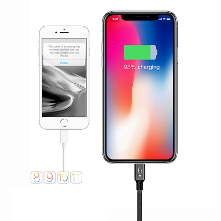 Кабель USB - Lightning для зарядки iPhone 5 м 2А плетеный Baseus Artistic черный