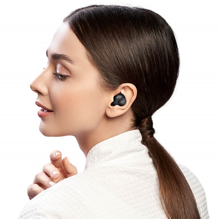 Наушники TWS беспроводные Haylou GT1 2023 вакуумные с микрофоном черные