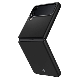 Чехол для Samsung Galaxy Z Flip 3 пластиковый ультратонкий Spigen Air Skin черный