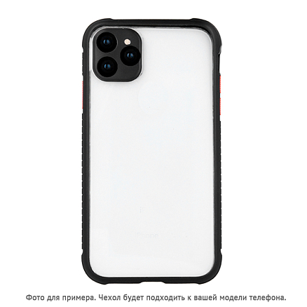 Чехол для iPhone 12 Pro Max гибридный GreenGo Defender Hybrid прозрачно-черный