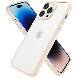 Чехол для iPhone 14 Pro Max гибридный Spigen Ultra Hybrid бежевый