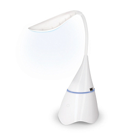 Лампа светодиодная настольная беспроводная с Bluetooth колонкой Forever BS-750 белая