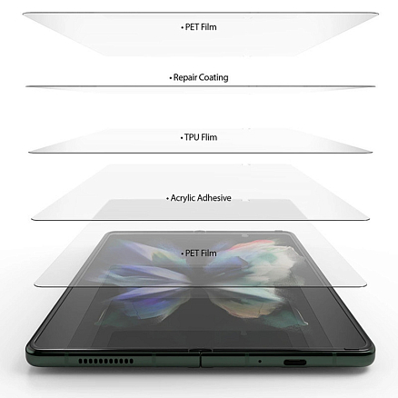 Пленка защитная Samsung Galaxy Z Fold 3 на весь экран Ringke ID прозрачная 2 шт.
