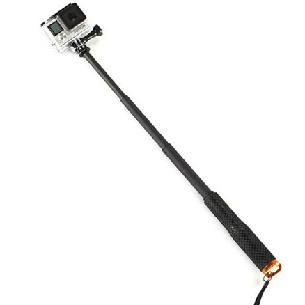 Монопод телескопический для экшн-камер GoPro, Sony, SJCAM, Aee Nova-sj4000 черно-золотистый