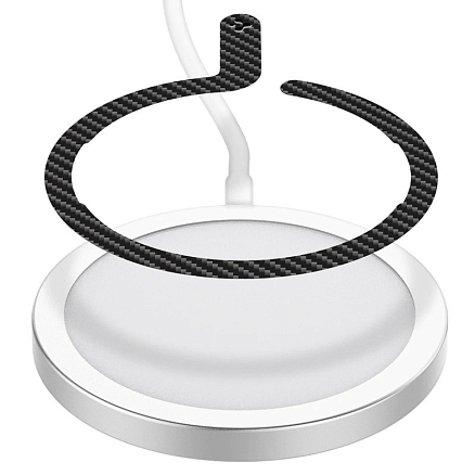 Наклейка на телефон для магнитного держателя MagSafe Spigen OneTap карбоновая