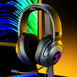 Наушники Razer Kraken V3 X 2022 полноразмерные с микрофоном и подсветкой игровые черные