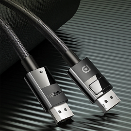 Кабель DisplayPort - DisplayPort (папа - папа) длина 2 м 8K 60Hz 4K 144Hz версия 1.4 плетеный Ugreen DP114 черный