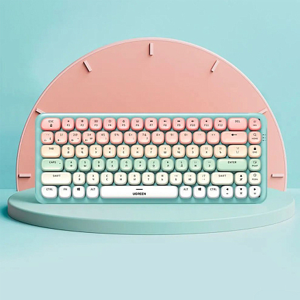 Клавиатура беспроводная Bluetooth Ugreen Fun KU101-15227 механическая с подсветкой розовая