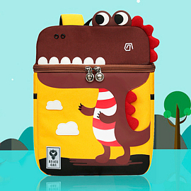 Рюкзак школьный Able Bear Динозавр коричневый