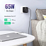 Зарядное устройство сетевое с USB и тремя Type-C входами 65W GaN Ugreen CD224 (быстрая зарядка PD 3.0, QC 3.0) черное