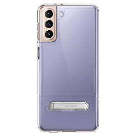 Чехол для Samsung Galaxy S21+ гибридный с подставкой Spigen Slim Armor Essential S прозрачный