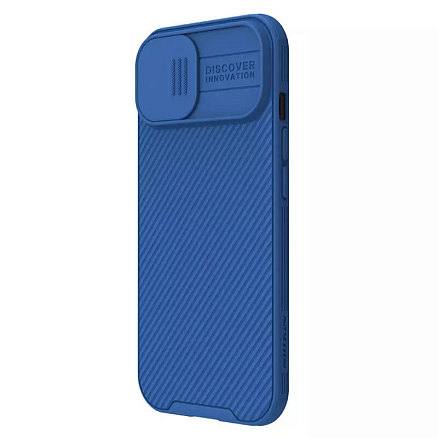 Чехол для iPhone 15 гибридный Nillkin CamShield Pro MagSafe синий