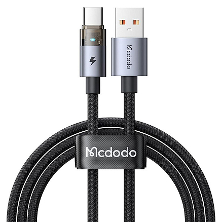 Кабель Type-C - USB для зарядки 1,2 м 6А 100W плетеный McDodo CA-6890 (быстрая зарядка PD) черный