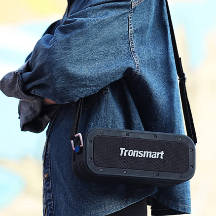 Портативная колонка Tronsmart Force X с защитой от воды, поддержкой MicroSD карт и аккумулятором черная
