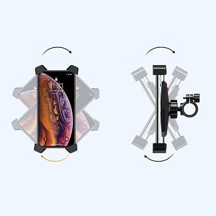 Держатель на руль велосипеда или мопеда для телефона до 6.5 дюйма Ugreen LP181 черный