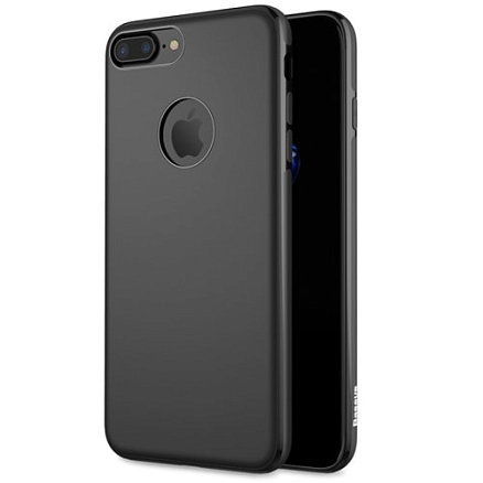 Чехол для iPhone 7 Plus, 8 Plus гелевый Baseus Mystery матовый черный