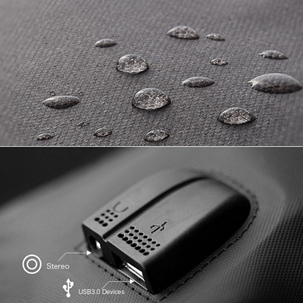 Рюкзак WiWU OnePack с отделением для ноутбука до 15,6 дюйма и USB портом серый