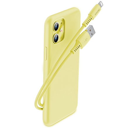 Кабель USB - Lightning для зарядки iPhone 1,2 м 2.4А Baseus Colourful желтый