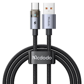 Кабель Type-C - USB для зарядки 1,2 м 6А 100W плетеный McDodo CA-6890 (быстрая зарядка PD) черный