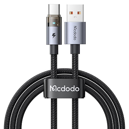Кабель Type-C - USB для зарядки 1,2 м 6А 100W плетеный McDodo CA-6890 (быстрая зарядка PD) черный