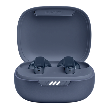 Наушники TWS беспроводные JBL Live Pro+ вакуумные с микрофоном и шумоподавлением синие