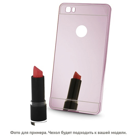 Чехол для iPhone 4, 4S гелевый GreenGo Mirror розовое золото