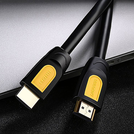 Кабель HDMI - HDMI (папа - папа) длина 3 м версия 1.4 3D Ugreen HD101 желто-черный