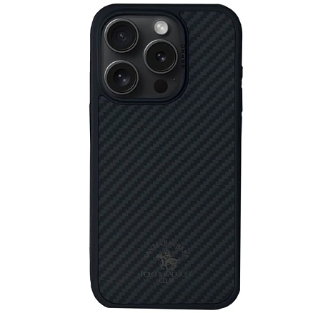 Чехол для iPhone 15 Pro Max гибридный Santa Barbara Polo & Racquet Club Elvis черный