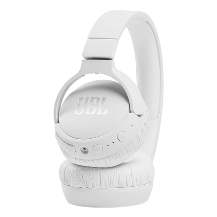 Наушники беспроводные Bluetooth JBL Tune 660NC накладные с микрофоном и шумоподавлением складные белые