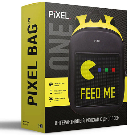  Умный рюкзак PIXEL One с LED экраном и отделением для ноутбука до 15 дюймов черный