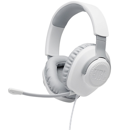 Наушники JBL Quantum 100 полноразмерные с микрофоном игровые белые