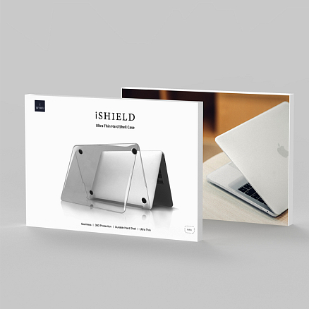 Чехол для Apple MacBook Air 13 (2018-2019) A1932, (2020) А2179, M1 (2020) A2337 ультратонкий WiWU iShield Hard матовый прозрачный