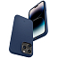 Чехол для iPhone 14 Pro силиконовый Spigen Silicone Fit MagSafe синий