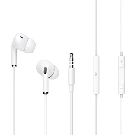 Наушники Celebrat G15 вакуумные с микрофоном белые