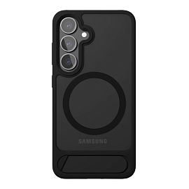 Чехол для Samsung Galaxy S25 гибридный с подставкой VLP Reels Magsafe прозрачно-черный