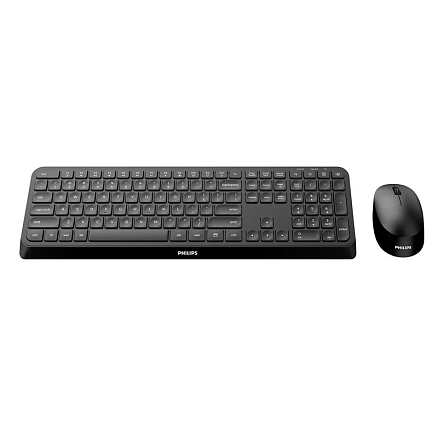 Набор клавиатура и мышь беспроводной Philips SPT6324 (русские буквы) черный