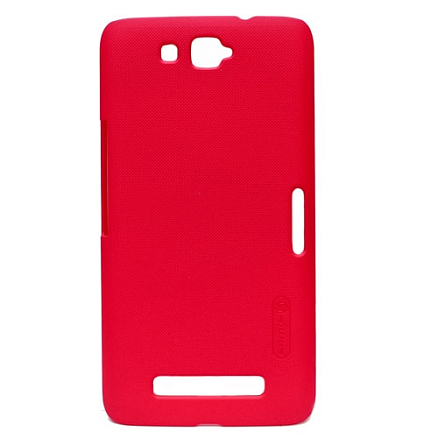Чехол для Alcatel One Touch Hero пластиковый тонкий Nillkin Super Frosted красный