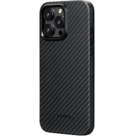 Чехол для iPhone 15 Pro гибридный Pitaka MagEZ 4 1500D черно-серый