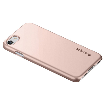 Чехол для iPhone 7, 8 пластиковый тонкий Spigen SGP Thin Fit QNMP розовое золото