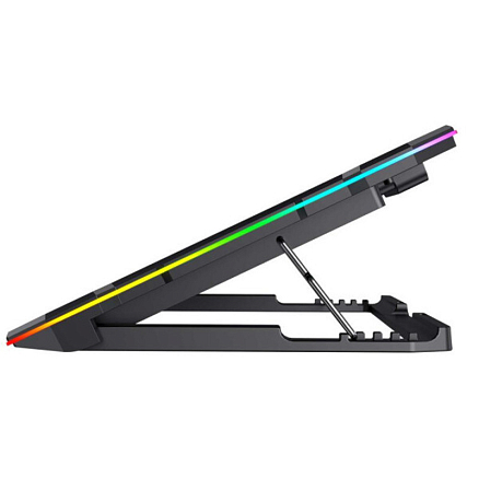 Подставка для ноутбука до 17 дюймов охлаждающая с RGB подсветкой Havit F2071 черная