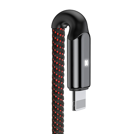 Кабель USB - Lightning для зарядки iPhone 1 м 2.4А плетеный Baseus X-Type черный