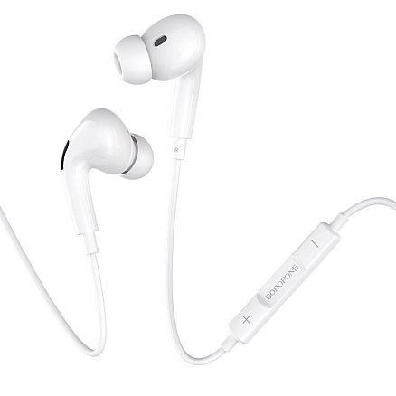 Наушники Borofone BM30 Pro в разъем Type-C вакуумные с микрофоном белые