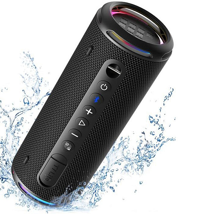 Портативная колонка Tronsmart T7 Lite с защитой от воды, подсветкой и поддержкой MicroSD карт черная