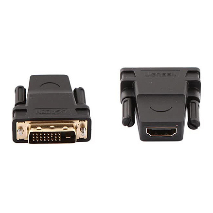 Переходник (преобразователь) DVI - HDMI (папа - мама) Ugreen 20124 черный