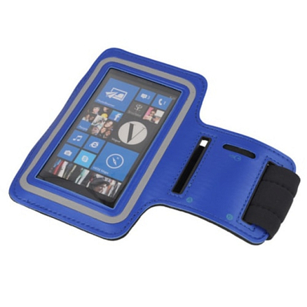 Чехол универсальный для телефона до 5.1 дюйма спортивный наручный GreenGo Premium синий