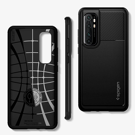 Чехол для Xiaomi Mi Note 10 Lite гелевый Spigen SGP Rugged Armor черный